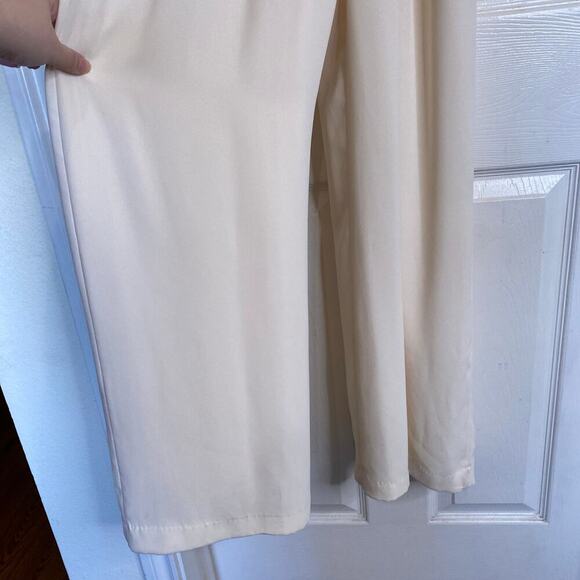 GAL MEETS GLAM Delaney Cream Crossover Wrap Bodice Jumpsuit Size 0 Bridal - Picture 9 of 11
